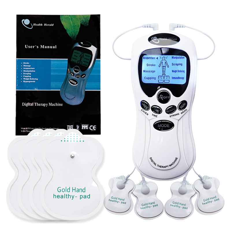 Tens Pain Relief Unit - Electric Pulse Massager Muscle Stimulator Full