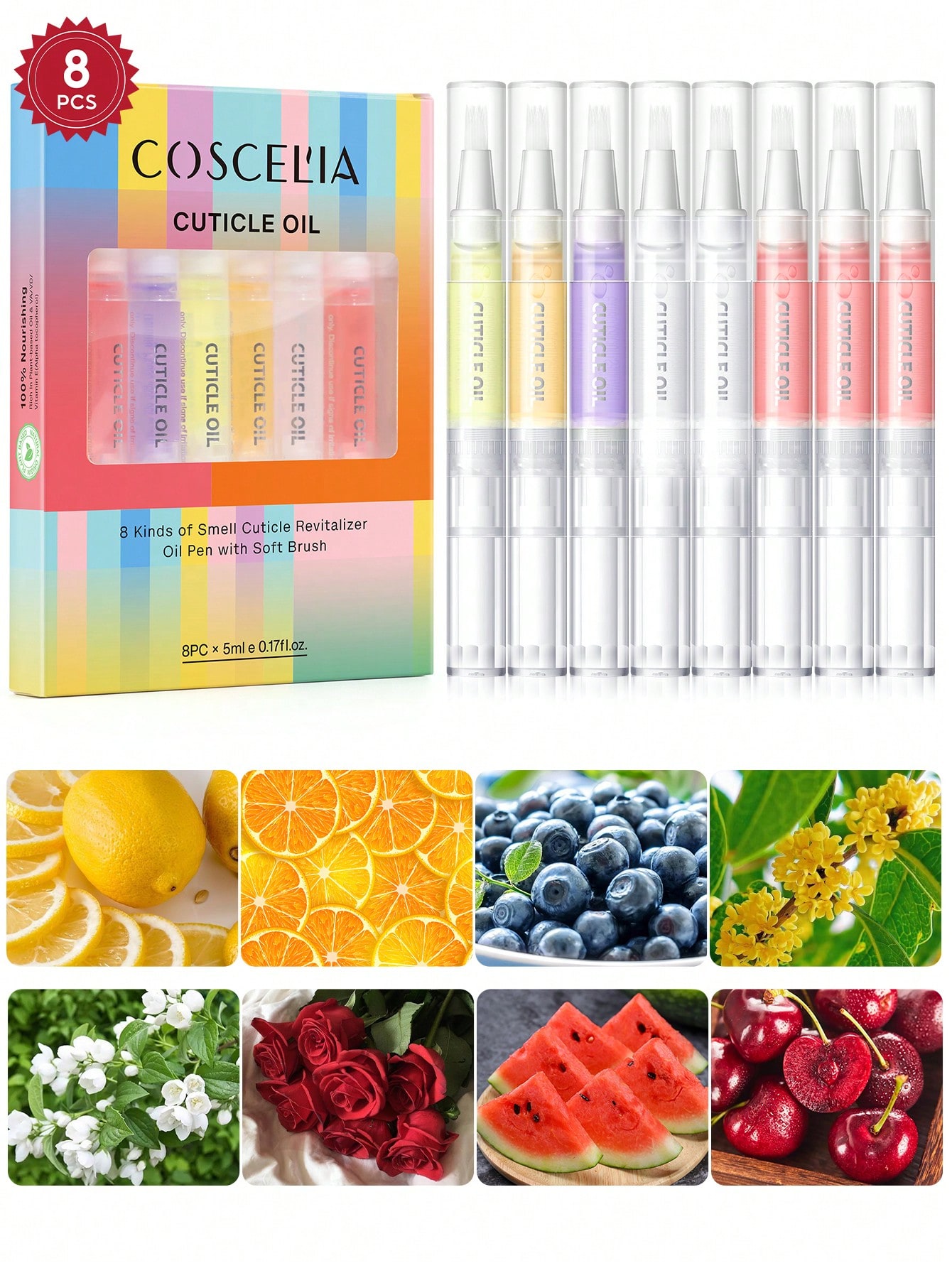 Health & Wellness Programs - coscelia 1/4/5/8/16PCS 5ML Nail Cuticle Oil
