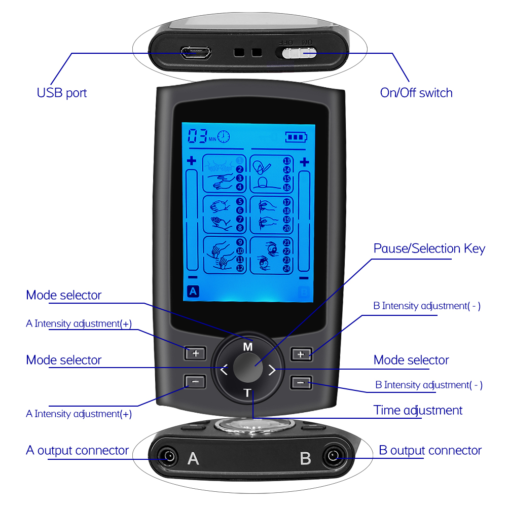 24 Modes Tens Massager EMS Mus - Tens Pain Relief Unit incelemesi ve fiyatı